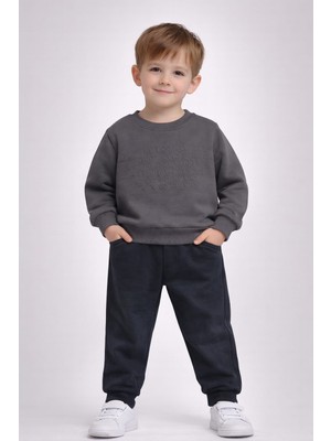 love 3 Iplik Şardonlu Yuıvarlak Yaka Erkek Çocuk Sweat