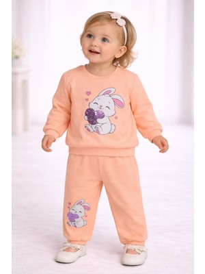 love Baskılı Yavru Ağzı Renk Alt Üst Takım