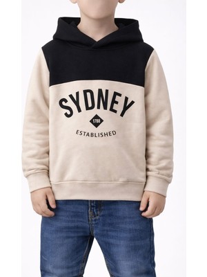 love 3 Iplik Şardonlu Baskılı Kapşonlu Sweat