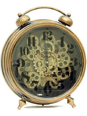 Skygo Saat Çarklı Masa Saati Dekoratif Ev Ofis Hediyelik