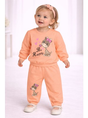 love Baskılı Yavruağzı Renk Alt Üst Takım