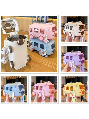 Skygo Otobüs Tasarımı Pipetli Su Matarası 500 ml