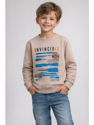 love 2 Iplik Kompak Kumaş Baskılı Sweat