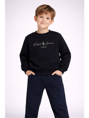 love 3 Iplik Şardonlu Yazı Detaylı Sweat