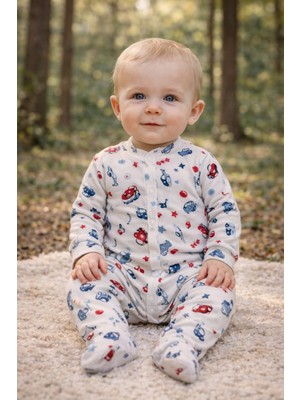 love Erkek Bebek Tulum Viskon Pamuklu