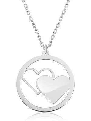 Skygo 925 Ayar Gümüş Kalp Kadın Gümüş Kolye