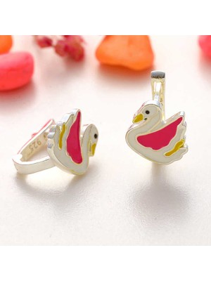 Skygo Gümüş Kuğu Çocuk Küpesi