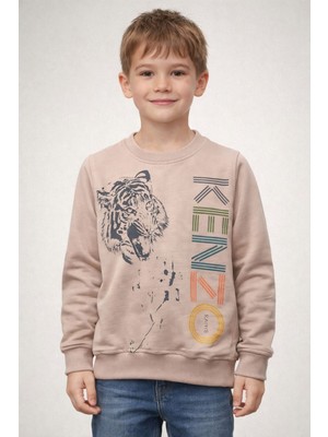 love 2 Iplik Kompak Kumaş Baskılı Sweat