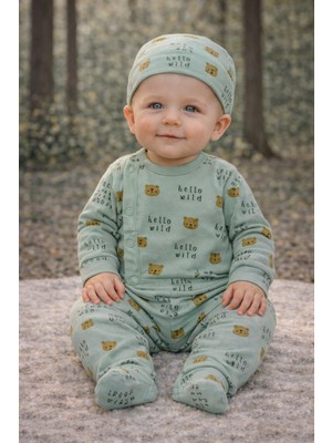 love Şapkalı Yanı Çıtçıtlı Alt Üst Takım Viskon Penye Kumaş