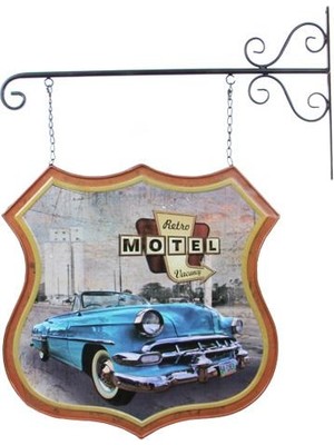 Skygo Dekoratif Çift Yönlü Car Trip Temalı Ferforje Askı