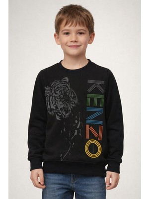 love 2 Iplik Kompak Kumaş Baskılı Sweat