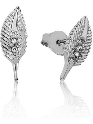 Skygo 925 Ayar Gümüş Yaprak Çivili Küpe