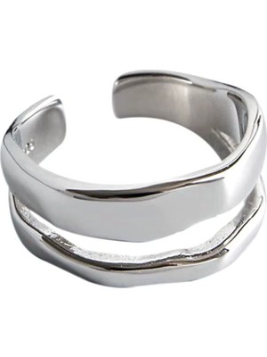 Kumi 925 Ayar Gümüş Boyutlanabilir Kadın Yüzük