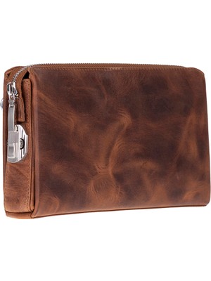 BloominBag Forte Wrist Heritage Saddle Unisex Kilitli Clutch Çanta
