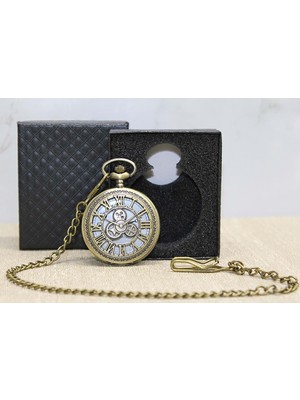 Skygo Özel Kutulu Antik Köstekli Saat