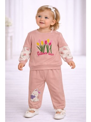 love Tavşanlı Çiçekli Alt Üst Takım