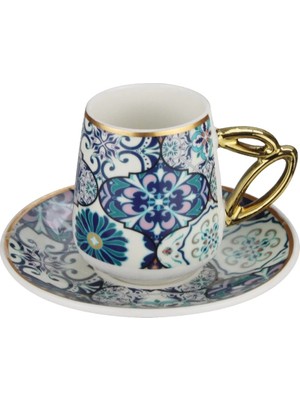 Skygo Paçi Etnik 6'lı Porselen Kahve Fincanı ROYALEKS-P-POR-101736