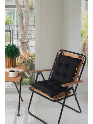 Mossyna 4'lü Pofidik Yıkanabilir Ultra Boncuk Silikon Dolgulu 40X40 cm Sandalye Minderi ve Renk Seçenekli Standart Sandalye Uyumlu Minder