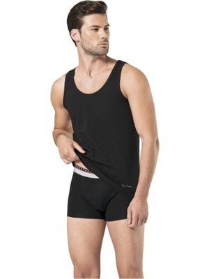 Pierre Cardin Erkek Siyah Çeyizlik Pamuklu Atlet-Boxer Takımı 155