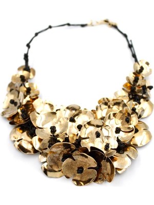 Skygo Çoklu Çiçek Kolye - Altın