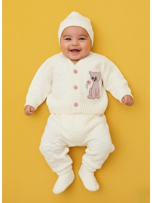 Buufuu Bebek Triko Takım Uzun Kollu 4 Parça Set 0-6 Ay