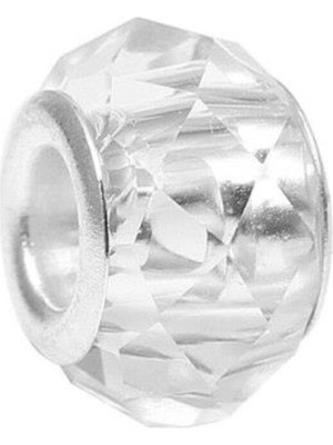 Kumi Bileklik ve Kolye İçin 925 Ayar Damgalı Gümüş Kaplama Yuvarlak Charm