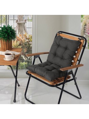 Mossyna 4'lü Pofidik Yıkanabilir Ultra Boncuk Silikon Dolgulu 40X40 cm Sandalye Minderi ve Renk Seçenekli Standart Sandalye Uyumlu Minder