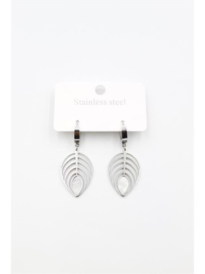 Skygo Sedef Yaprak Küpe - Gümüş