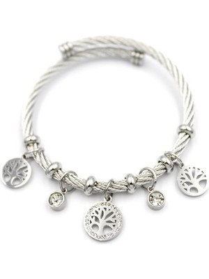 Skygo Hayat Ağacı Charm Bilezik - Gümüş