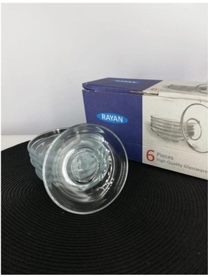 Skygo Çay Tabağı 6'lı Underline Cam ROYALEKS-RYG3009