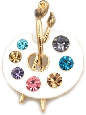 Skygo Palet Broş - Beyaz