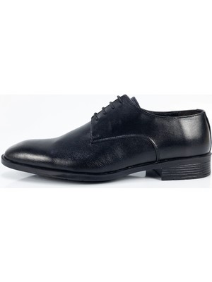 Aktaş Ayakkabı Erkek Siyah Hakiki Deri Ortopedik Bağcıklı Klasik Ayakkabı