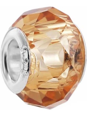 Kumi Bileklik Ve Kolye Için 925 Ayar Damgalı Gümüş Kaplama Yuvarlak Charm