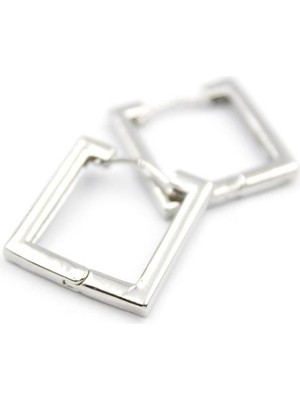 Skygo Kare Halka Küpe - Gümüş