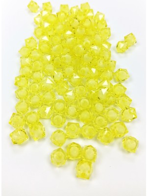Skygo Küp Boncuk Içten Boncuklu Bileklik Çanta Boncuğu 10 mm 50 gr Sarı - BNC454