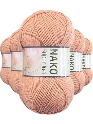 Skygo 5 Adet Süper Inci El Örgü Ipi 100 gr Badem Içi 11071