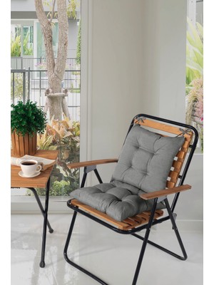 Mossyna 4'lü Pofidik Yıkanabilir Ultra Boncuk Silikon Dolgulu 40X40 cm Sandalye Minderi ve Renk Seçenekli Standart Sandalye Uyumlu Minder