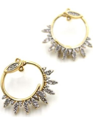 Skygo Taşlı Vip Küpe - Altın