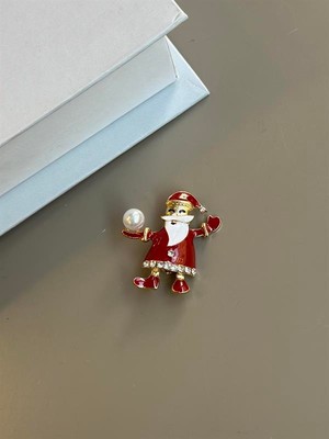 Skygo Noel Baba Broş - Kırmızı