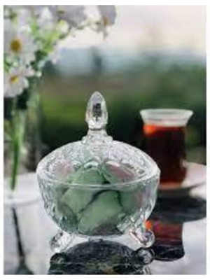 Skygo Kristal Şekerlik Desenli Ayaklı ROYALEKS-81196