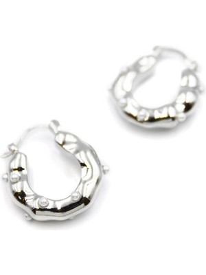 Skygo Inci Halka Küpe - Gümüş