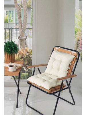 Mossyna 4'lü Pofidik Yıkanabilir Ultra Boncuk Silikon Dolgulu 40X40 cm Sandalye Minderi ve Renk Seçenekli Standart Sandalye Uyumlu Minder