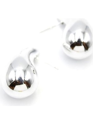 Skygo Orta Boy Damla Küpe - Gümüş