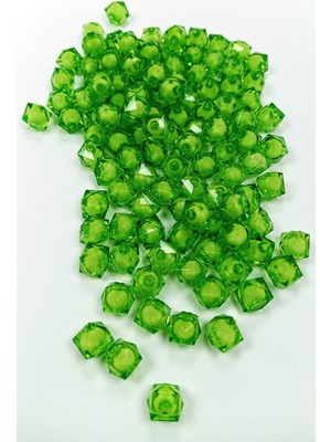 Skygo Küp Boncuk Içten Boncuklu Bileklik Çanta Boncuğu 10 mm 50 gr Yeşil - BNC450