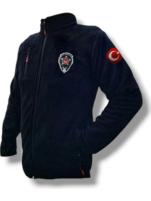 Modanka Reflektör Baskılı Özel Güvenlik Poları Kadın Erkek 280GRM Kalın Polar Iş Güvenliği Sıcak Rüzgar Iticili