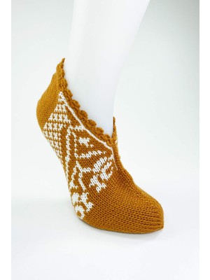 Skygo El Örgüsü Kışlık Şık Kadın Yün Patik D12