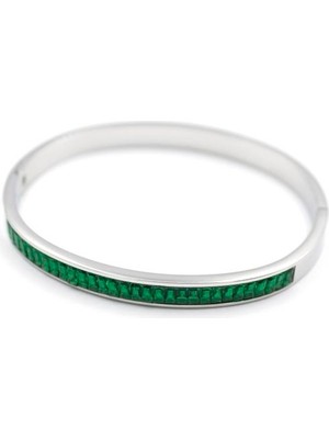 Skygo Baget Taşlı Bilezik - Yeşil