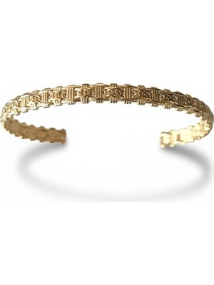 Diva Viva - Aura Antique Serisi - Kadın Çelik Vintage Bileklik - Model 06 (KOD-418)