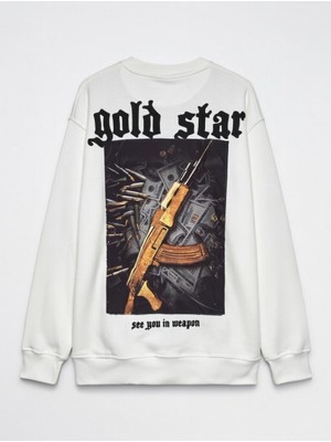 Uysal Elegance Kapüşonsuz 3 Iplik Sweatshirt