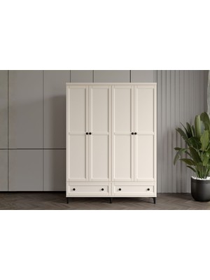 Doressa Duns Moon 4 Kapılı Gardırop